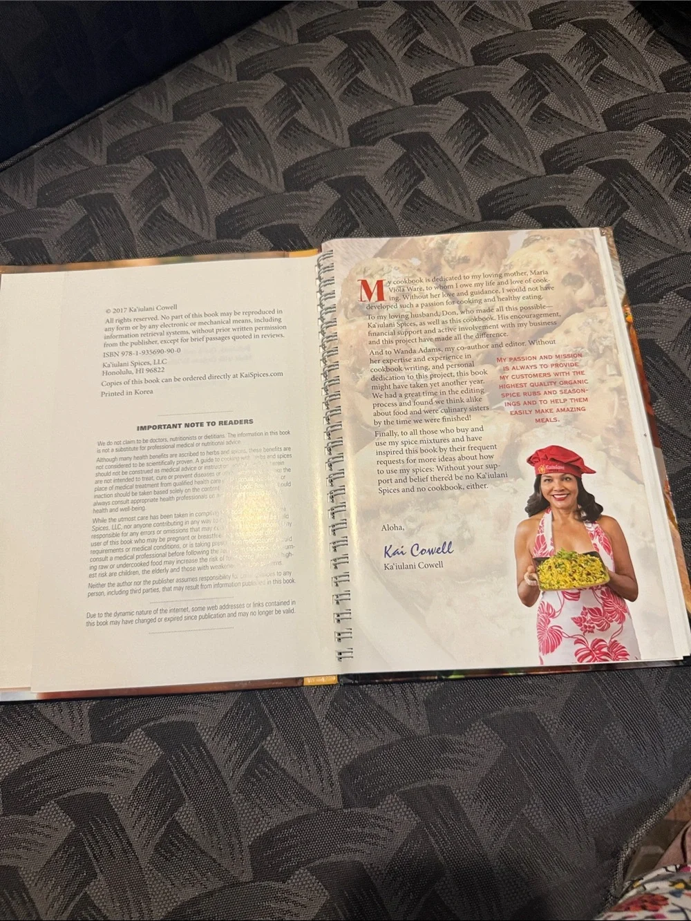 Spices for Life Cookbook Ka’iulani Cowell Organic Hawaiian Spice Recipes 2017
